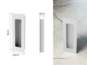Ver imagem 2 de Puxador Concha/Cava 15cm em Aço Inox Cor Branco Fosco (2un)