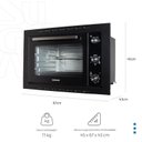 Ver imagem 7 de Forno Elétrico Suggar Embutir 50L Grill e Espeto Giratório Preto