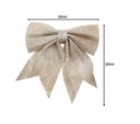 Ver imagem 2 de Jogo Laço Natal Glitter Champagne Grande 22cm 4 Unidades - Magizi