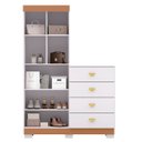 Ver imagem 5 de Guarda Roupa Cômoda 4 Gavetas 120cm Rita Flex Branco V02 - Mpozenato