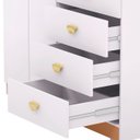 Ver imagem 7 de Guarda Roupa Cômoda 4 Gavetas 120cm Rita Flex Branco V02 - Mpozenato