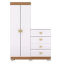 Ver imagem 6 de Guarda Roupa Cômoda 4 Gavetas 120cm Rita Flex Branco V02 - Mpozenato
