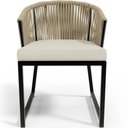 Ver imagem 6 de Kit 04 Cadeiras Decorativas para Área Gourmet Cozinha Corda Náutica Bethari D04 Bege - Lyam Decor