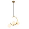 Lustre Pendente Meia Lua Luminaria Enfeite Luxo Decorativo Cozinha Sala Quarto Recepçao Comercial Re - 2