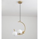 Ver imagem 5 de Lustre Pendente Meia Lua Luminaria Enfeite Luxo Decorativo Cozinha Sala Quarto Recepçao Comercial Re