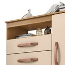 Ver imagem 3 de Cômoda Sapateira 1 Porta 4 Gavetas Dijon - Carvalho Americano - Off White - ÉdeCasaMóveis                                                      