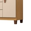 Ver imagem 4 de Cômoda Sapateira 1 Porta 4 Gavetas Dijon - Carvalho Americano - Off White - ÉdeCasaMóveis                                                      