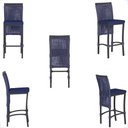 Ver imagem 5 de Mesa Bistrô e 2 Banquetas Roma Preta Corda Náutica Estofado 10 Trama Original