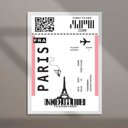 Ver imagem 2 de Quadro Decorativo Passagem para Paris 24x18cm - com Vidro:moldura Branca