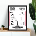 Ver imagem 1 de Quadro Decorativo Passagem para Paris 24x18cm - com Vidro:moldura Branca