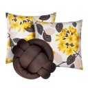 Ver imagem 1 de Kit 2 Almofadas Decorativas cheias mais Almofada Nó Tabaco