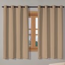 Ver imagem 2 de Cortina Blackout Tecido 2,20m X 1,30m Corta 100% Luz Blecaute para Sala Quarto Janela Cozinha Bege