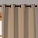 Ver imagem 4 de Cortina Blackout Tecido 2,20m X 1,30m Corta 100% Luz Blecaute para Sala Quarto Janela Cozinha Bege