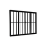 Vitrô 4 Folhas de Correr Aluminio Preto com Grade 1,00x1,00 - 3