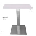 Ver imagem 4 de Mesa de Jantar Quadrada 70 cm Tampo Branco em MDP Base Alpha Inox