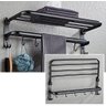 Suporte Embralumi Porta Toalha Banho Duplo Parede 7 Ganchos Banheiro 60cm - 7