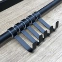 Ver imagem 3 de Suporte Embralumi Porta Toalha Banho Duplo Parede 7 Ganchos Banheiro 60cm