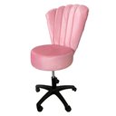 Ver imagem 1 de Cadeira Mocho Pétala Veludo Rosa Chiclete - In9 Decor