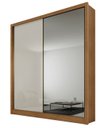 Ver imagem 2 de Guarda Roupa Solteiro com Espelho Mdf 3 Gavetas - Toledo-cumaru/fendi - Móveis Novo Horizonte