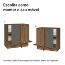 Ver imagem 6 de Balcão de Canto de Cozinha Vik 1 Porta MDP 94cm Rustic e Cinza Madesa