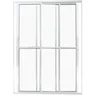 Porta de Aluminio Sacada 3 Folhas Móveis com Trinco Linha Leve:branco/2,10 X 1,20 - 1