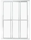 Ver imagem 1 de Porta de Aluminio Sacada 3 Folhas Móveis com Trinco Linha Leve:branco/2,10 X 1,20
