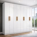 Ver imagem 1 de Guarda Roupa Casal 100% MDF 8 Portas 4 Gavetas Slim