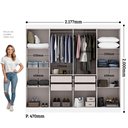 Ver imagem 3 de Guarda Roupa Casal 100% MDF 8 Portas 4 Gavetas Slim