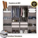 Ver imagem 5 de Guarda Roupa Casal 100% MDF 8 Portas 4 Gavetas Slim