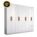Ver imagem 2 de Guarda Roupa Casal 100% MDF 8 Portas 4 Gavetas Slim