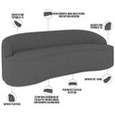 Ver imagem 4 de Sofá 4 Lugares Curvo Sala de Estar Living Lótus D02 Linho Cinza Escuro 260 cm C-416 - Lyam Decor