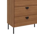 Ver imagem 4 de Cômoda Itália em MDF com 6 Gavetas e Pés Metálicos Itaúba Âmbar/Reali ITA46