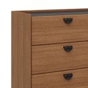 Ver imagem 5 de Cômoda Itália em MDF com 6 Gavetas e Pés Metálicos Itaúba Âmbar/Reali ITA46