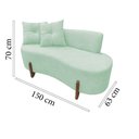 Ver imagem 7 de Namoradeira Sofá Feijão Luna Orgânica Veludo Acqua