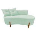 Ver imagem 1 de Namoradeira Sofá Feijão Luna Orgânica Veludo Acqua