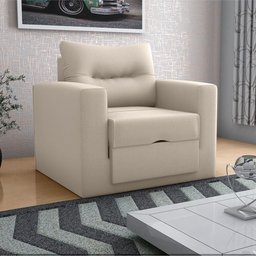 Sofa Cama Solteiro Marlene - Poltrona Cama Solteiro:bege - 3