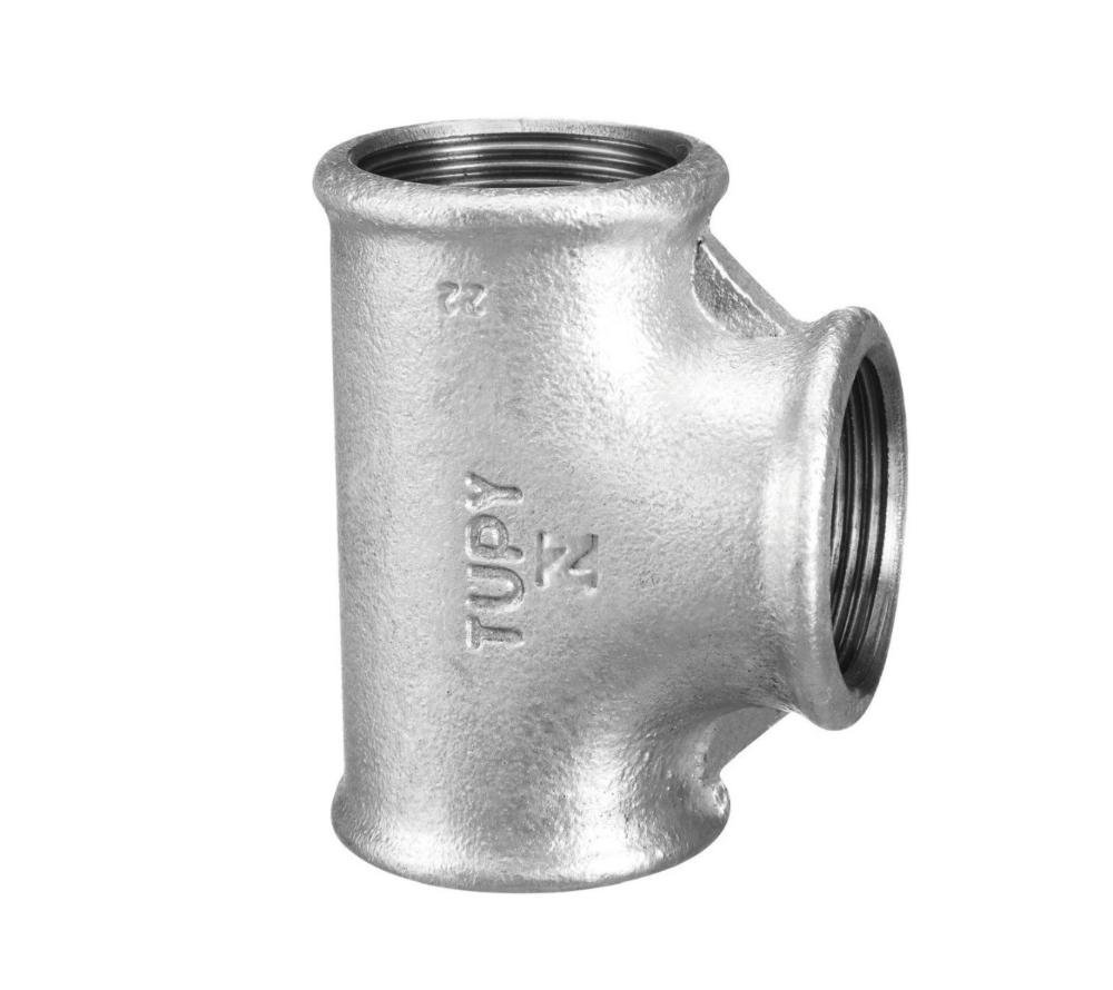 Tê Bsp Galvanizado 1.1/2” Tupy - 1