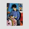 Quadro August Macke Lesende Frau Tela No Chassi 45X30Cm - 1