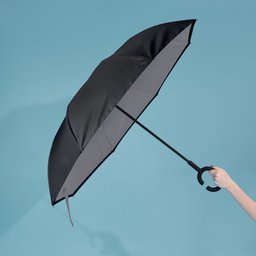 Guarda-Chuva Invertido Preto e Cinza - 7