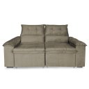 Ver imagem 2 de Sofá Retrátil e Reclinável 2 Lugares Verona 1,50m- Élpis Móveis - Veludo Capuccino