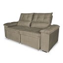 Ver imagem 1 de Sofá Retrátil e Reclinável 2 Lugares Verona 1,50m- Élpis Móveis - Veludo Capuccino