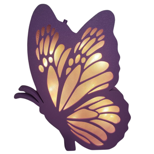 Luminária Infantil Borboleta Led – Quarto de Menina:lilás