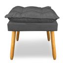 Ver imagem 3 de Puff Decorativo Opala Suede Cinza Grafite Pés Palito Dal Poz Estofados