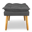 Ver imagem 3 de Puff Decorativo Opala Suede Cinza Grafite Pés Palito Dal Poz Estofados