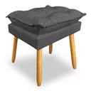 Ver imagem 2 de Puff Decorativo Opala Suede Cinza Grafite Pés Palito Dal Poz Estofados