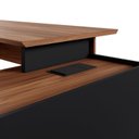 Ver imagem 7 de Mesa Diretor X com Armário Caixa de Tomadas e 3 Gavetas 200cm Tampo Cavado para Escritório Corporate