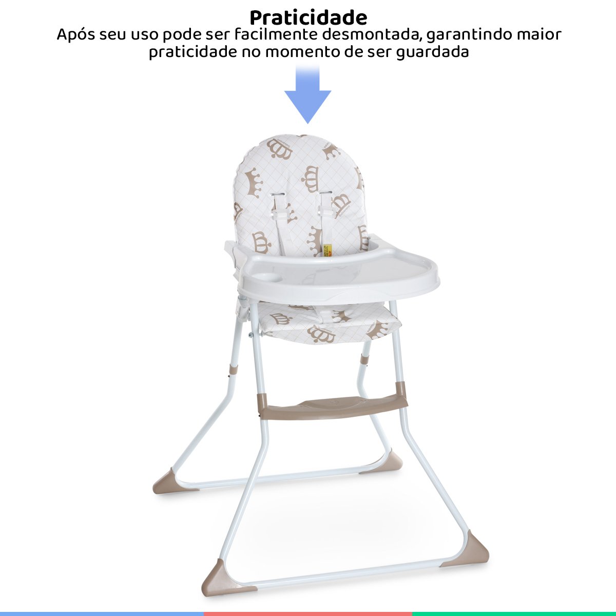Cadeira Alta De Bebê Para Alimentação Refeição Até 23 Kg Nick Real Galzerano - 3