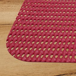 4 Jogo Americano Pvc Vermelho Antiderrapante 29x44 Id Decor - 4