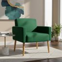 Ver imagem 1 de Poltrona Hope Decorativa Confortável para Sala Quarto Recepção Tecido Suede Pés Palito