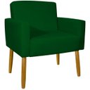 Ver imagem 4 de Poltrona Hope Decorativa Confortável para Sala Quarto Recepção Tecido Suede Pés Palito